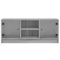 Meuble TV avec portes en verre sonoma gris 102x37x42 cm