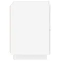 Armoires de chevet et lumières LED 2pcs blanc bois d'ingénierie