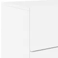 Tables de chevet murales avec lumières LED 2 pcs blanc