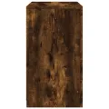 Armoire latérale avec lumières LED chêne fumé bois d'ingénierie