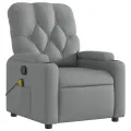 Fauteuil de massage inclinable Gris clair Tissu