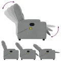 Fauteuil de massage inclinable Gris clair Tissu