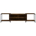 Meuble TV chêne fumé 203x37x50 cm bois d'ingénierie