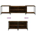 Meuble TV chêne fumé 203x37x50 cm bois d'ingénierie