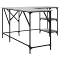 Bureau sonoma gris 139x139x75 cm bois d'ingénierie