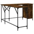 Bureau chêne fumé 141x141x75 cm bois d'ingénierie