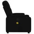 Fauteuil de massage inclinable Noir Tissu