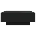 Table basse noir 80x80x31 cm bois d'ingénierie