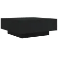 Table basse noir 80x80x31 cm bois d'ingénierie