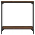Table console chêne marron 75x30,5x75 cm bois d'ingénierie