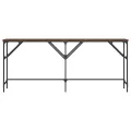 Table console chêne marron 180x29x75 cm bois d'ingénierie