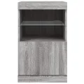 Buffet avec lumières LED sonoma gris 41x37x67 cm