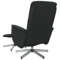 Fauteuil inclinable avec repose-pied noir tissu