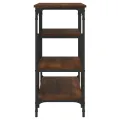 Table console avec étagères chêne marron 100x35x75 cm