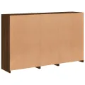 Buffet avec lumières LED chêne marron 162x37x100 cm