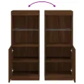 Buffet avec lumières LED chêne marron 41x37x100 cm