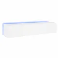 Meubles TV muraux avec lumières LED 2 pcs blanc 80x35x31 cm