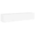 Meubles TV muraux avec lumières LED 2 pcs blanc 80x35x31 cm