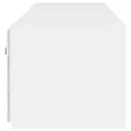 Meubles TV muraux avec lumières LED 2 pcs blanc 80x35x31 cm