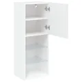 Meuble TV avec lumières LED blanc 40,5x30x102 cm