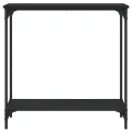 Table console noir 75x30,5x75 cm bois d'ingénierie