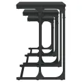 Tables basses gigognes 3 pcs noir bois d'ingénierie