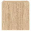 Meubles TV muraux lumières LED 2 pcs chêne sonoma 30,5x35x30 cm