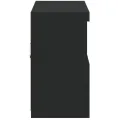 Buffet avec lumières LED noir 81x37x67 cm