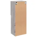 Meuble TV avec lumières LED sonoma gris 40,5x30x102 cm