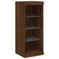 Buffet avec lumières LED chêne marron 41x37x100 cm