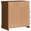 Buffet avec lumières LED chêne marron 60,5x37x67 cm