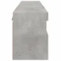 Meubles TV muraux et lumières LED 2pcs gris béton 60x30x40 cm