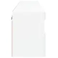 Meubles TV muraux avec lumières LED 2 pcs blanc 60x30x40 cm
