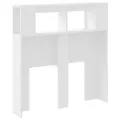 Tête de lit à LED blanc 100x18,5x103,5 cm bois d'ingénierie