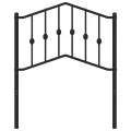 Tête de lit métal noir 75 cm