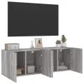 Meubles TV muraux 2 pcs sonoma gris 60x30x41 cm