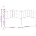 Tête de lit métal blanc 200 cm