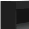Buffets avec lumières LED 3 pcs noir bois d'ingénierie