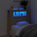 Tête de lit à LED chêne sonoma 100x18,5x103,5cm bois ingénierie