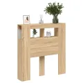 Tête de lit à LED chêne sonoma 100x18,5x103,5cm bois ingénierie