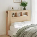Tête de lit à LED chêne sonoma 120x18,5x103,5cm bois ingénierie