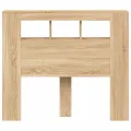Tête de lit à LED chêne sonoma 120x18,5x103,5cm bois ingénierie