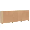 Buffet avec lumières LED chêne sonoma 181,5x37x67 cm