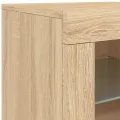 Buffet avec lumières LED chêne sonoma 181,5x37x67 cm