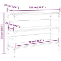 Table console chêne sonoma 100x32x75 cm bois d'ingénierie