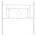Tête de lit métal blanc 100 cm