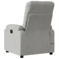 Fauteuil inclinable de massage gris clair tissu microfibre