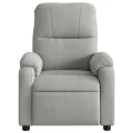 Fauteuil inclinable de massage gris clair tissu microfibre
