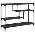 Table console noir 100x30x75 cm bois d'ingénierie