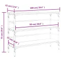 Table console chêne fumé 100x32x75 cm bois d'ingénierie